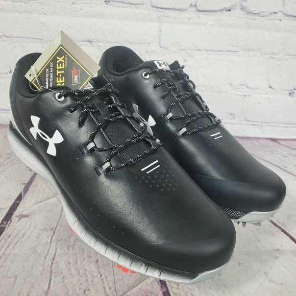 Under Armour Men's Size 8 E Black Hovr Drive Gore-Tex Golf Shoes